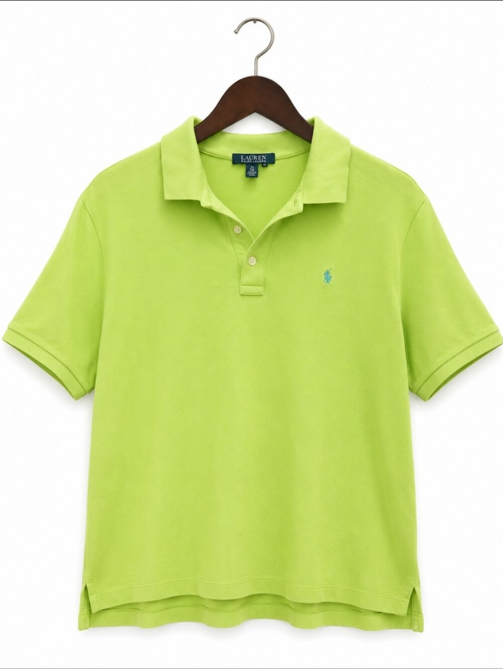 Lauren Ralph Lauren Lime Green Polo Cotton Shirt Sz 2X